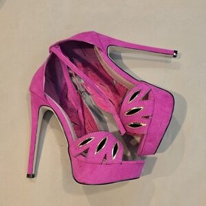Vibrant Pink Stiletto Heels